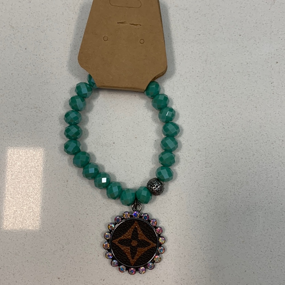 LV Charm beaded bracelet